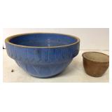 Antique Stoneware Bowl & Custard Cup