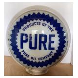 Antique Pure Oil Company Glass Globe