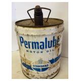 Vtg Metal Standard Oil 5-gal Oil Can