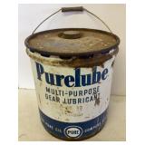 Vtg Metal Pure Oil Co. 5-gal Gear Lube Can