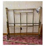 Vtg Brass Look Full Size Head & Footboard