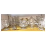 Clear Glass Pedestal Serving & Candy Dishes