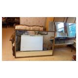 Large Bamboo Framed Wall & Dresser Mirrors
