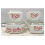 Vtg Pyrex Gooseberry Print Refrigerator Dishes