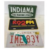 Vtg Indiana Racing & Other Plates