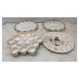 Vtg Egg Plates