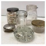Antique Glass Screw top Jar & Fruit jar sealer