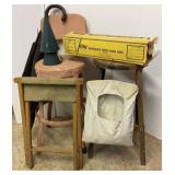 Antique Metal Stools, Folding Camping Seat