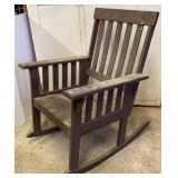 Antique Wooden Porch Rocking Chair