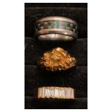 Titanium and gold tone rings
