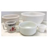 Fire King & Glasbake Milk Glass