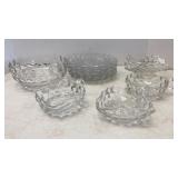 Fostoria American Snack Plates (7), Bowl & Nappys