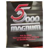 Case IH Magnum poster, 5 year / 5000 hour warranty