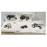 ERTL Toy Tractors in Black & White photos,