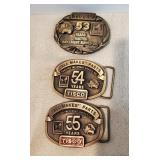 TISCO Brass Belt Buckles (3),