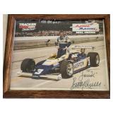 Bobby Unser autographed photo, framed