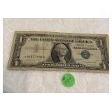 1957 $1 Blue Silver Certificate series A
