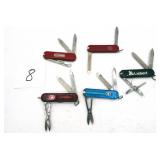 4 Victorinox Swiss Army Knives Various Models
