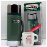 VTG Stanley & Milk Glass Indy Idlers Mug