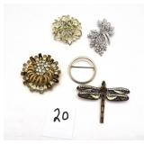 Trifari Napier Sarah Cov Brooch Lot