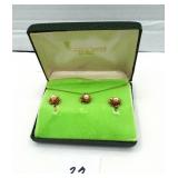 1/20 14k Gold Filled Necklace Earring Set