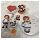 7 Brooches Hallmark Made in Hong Kong