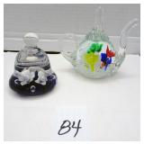 Joe St. Clair VTG Teapot Ring Holder & Paper Weigh