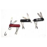 3 Victorinox Swiss Army Knives