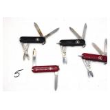 4 Victorinox Swiss Army Knives Various Models