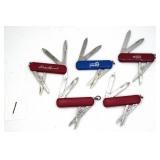 5 Victorinox Wenger Swiss Army Knives
