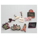 Breast Cancer Pins and Charms