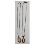 2 Cameo necklaces