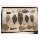 8x12 Box of Indian Artifacts Found in Indiana