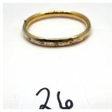 Gold Filled Bangle Bracelet Etched