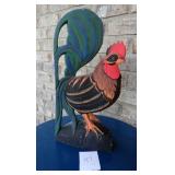 Vtg hand carved Wooden Rooster Matte Finish