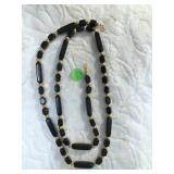 35' Trifari Black Lucite Necklace