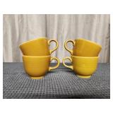 Yellow Fiesta Tea Cups (4)