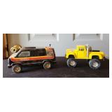 Tonka Black Van & Tootsie Toy Yellow Truck