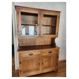 Wood China Cabinet with Glass Doors