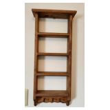 Wood Curio Shelf with Pegs