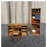 Dollhouse Library Furniture Set 1:12 Scale