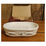 Longaberger Pottery Green Soap Dish