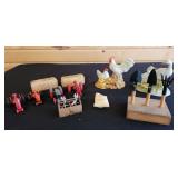 Miniature Barn Items, hay, chickens, ducks