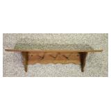 Wood Shelf with Pegs