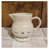 Longaberger Pottery Green Large Pitcher