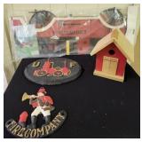Fire Truck Yard Flag, Fire Station Birdhouse