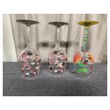 Wine Glasses 'It's 5 o'clock' &  Flip Flops