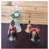 Silver plated Bells (2), Brass & Glass Bells