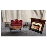 Dollhouse Furniture Living Room Set 1:12 scale