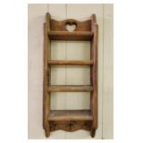 Wood Curio Heart Design Shelf